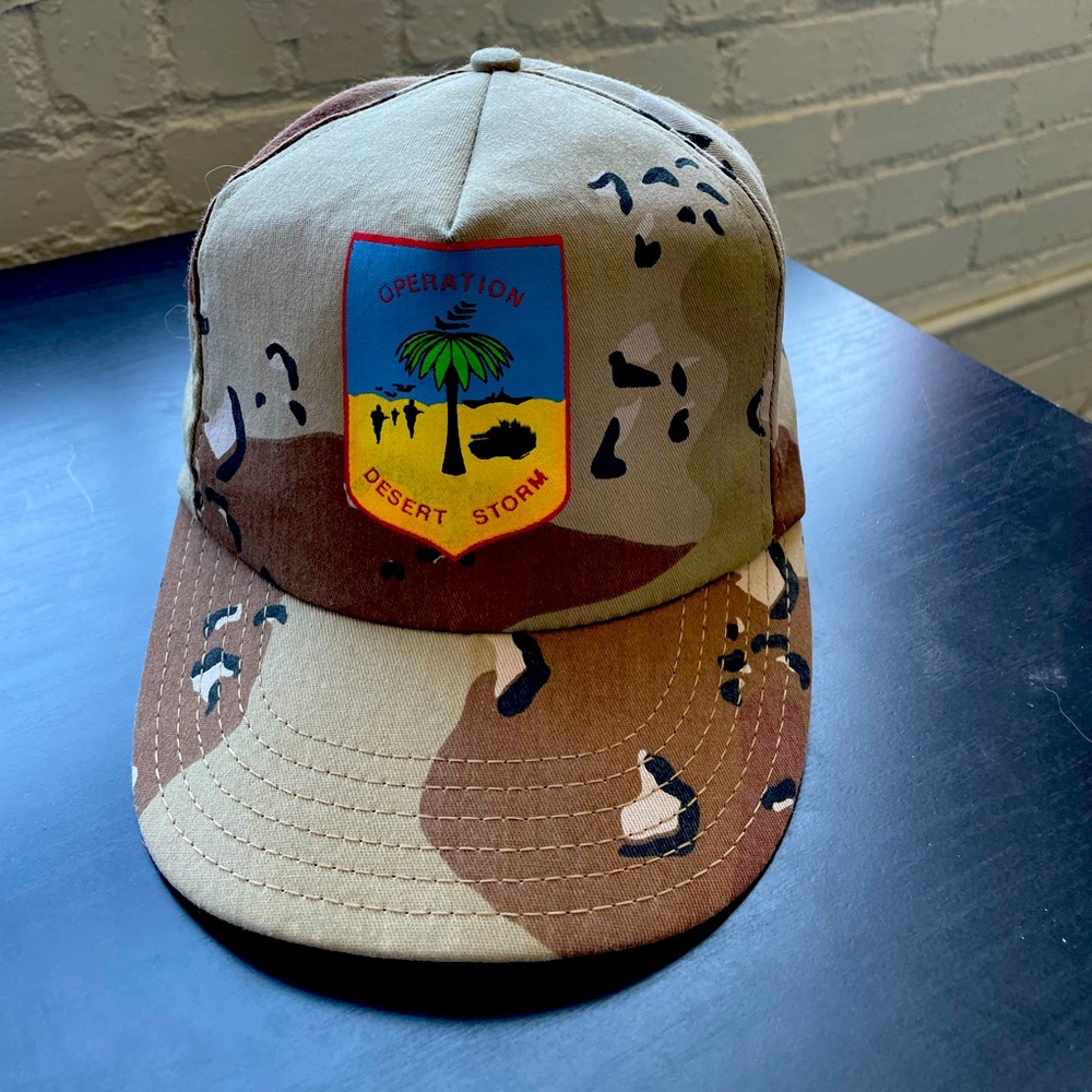 Vintage desert storm camo hat made in the USA